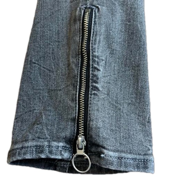 Express Gray Ankle High Rise Stretch Denim Perfect Jeans Size 14S Women NWT - Picture 4 of 13